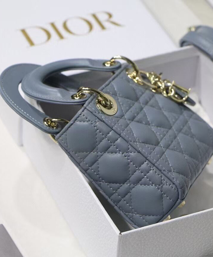 Christian Dior Micro Lady Dior Bag Blue